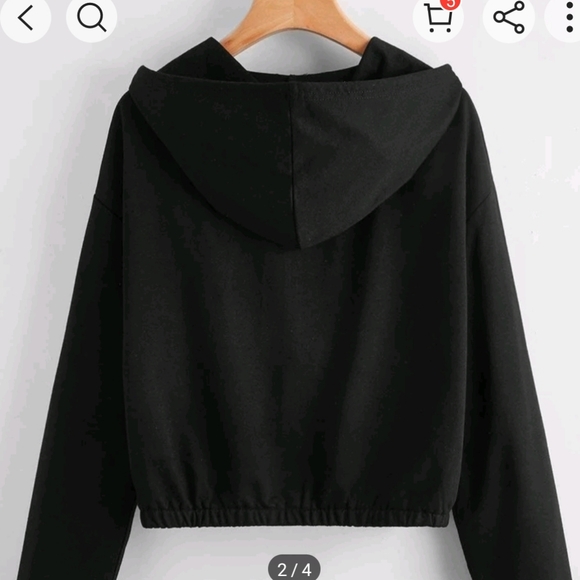 Shein Cropped Hoodie - Picture 2 of 6